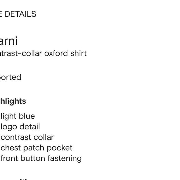 Marni contrast collar oxford button down BNWT - Picture 6 of 12